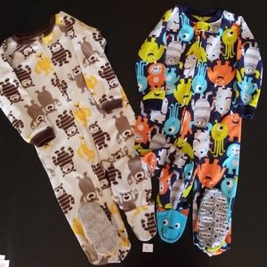 CARTER'S 2 4T Boy's Footed PJ's